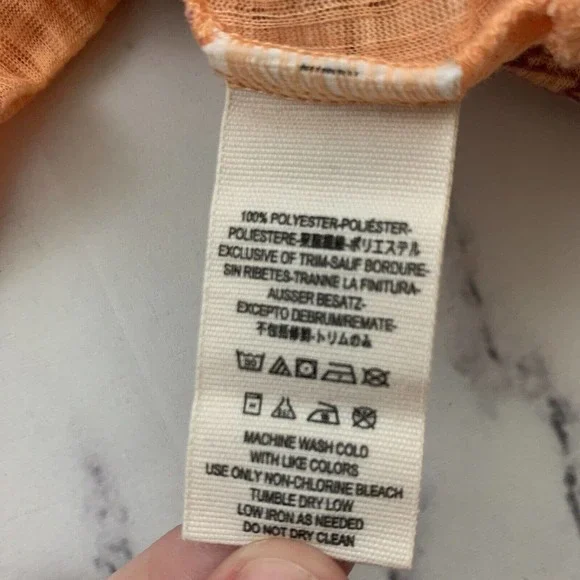 Free People One Dance Crop Top Size XS Coral Orange Purple Floral Knot Tropical - Picture 6 of 10